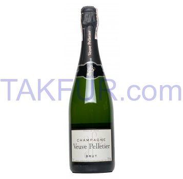 Вино игристое Veuve Pelletier Champagne бел брют 12,5% 0,75л - Фото