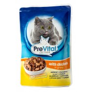 Корм PreVital с мясом курицы для взр/кошек полноценный 100г - Фото