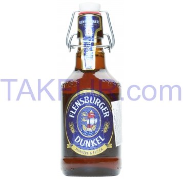 Пиво Flensburger Dunkel темное пастеризованное 4,8% 0,33л - Фото