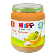 Пюре HiPP Organic Яблоки с бананами для детей от 4 мес 125г - Фото