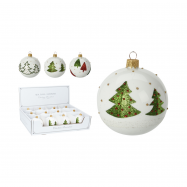 Прикраса новорічна ялинкова у формі кулі 80 мм - Фото