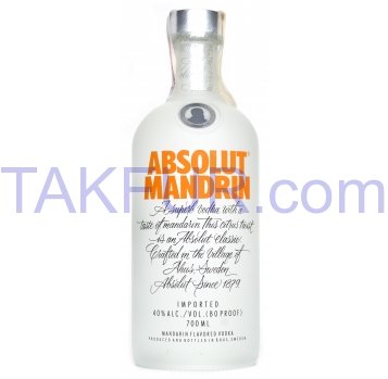 Водка Absolut мандарин ароматизированная 40% 700мл - Фото
