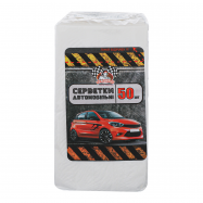 Салфетки Помічниця Автомобильные 2-слойные 33*33см 50шт/уп - Фото