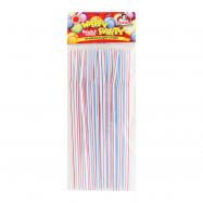 Соломка Помічниця Happy Party для коктейля полосатая 25шт/уп - Фото
