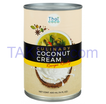 Сливки Thai coco кокосовые кулинарные стерилизованные 400мл - Фото