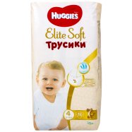 Подгузники-трусики Huggies Elite Soft 4 размер 9-14кг 42шт Image - 1