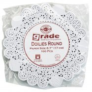 Салфетки Grade ажурные круглые 17см 100шт Image - 1