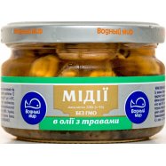 Мидии Водный Мир в масле с травами 200г Image - 1