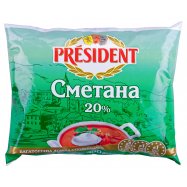 Сметана President 20% 350г Image - 1