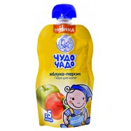 Пюре Чудо-Чадо из яблок и персика для детей с 5 месяцев 90г Image - 4