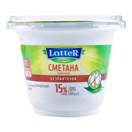 Сметана LatteR безлактозная термостатная 15% 200г Image - 1