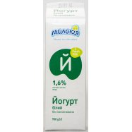 Йогурт Молокія 1.6% без наполнителя белый без сахара 900г Image - 3