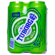 Пиво Tuborg Green Original светл пастериз 4,6% 0,5л*4шт 2л Image - 1