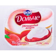 Йогурт Дольче Клубника двухслойный 3.2% 115г Image - 5