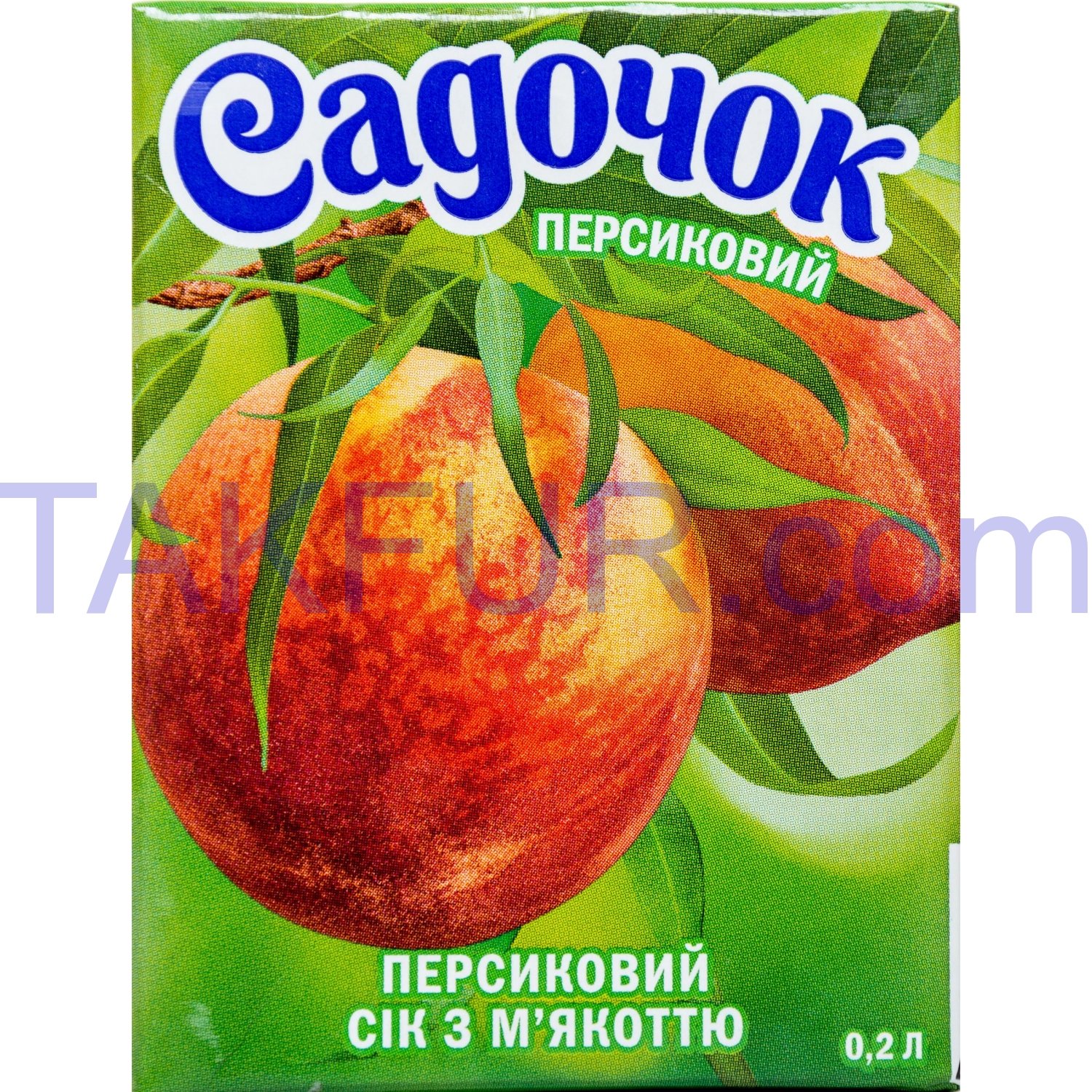Сок Садочок Персиковый с мякотью 0,2л купить онлайн с доставкой в офис ...