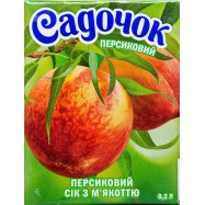 Сок Садочок Персиковый с мякотью 0,2л Image - 1