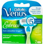 Кассеты для бритья Gillette Venus Embrace сменные 2шт Image - 1