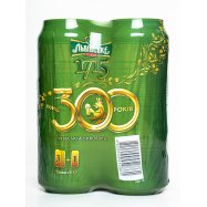 Пиво Львівське 1715 Премиум Лагер светл пастер 4,7% 4шт*0,5л Image - 2