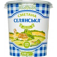 Сметана Селянська 10% 350г стакан Image - 1