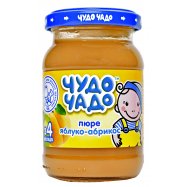 Пюре Чудо-Чадо из яблока и абрикоса для детей с 4 мес 170г Image - 1