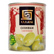 Оливки Еллада зеленые с косточкой 850мл Image - 1