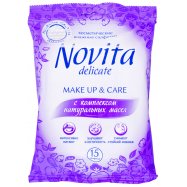 Салфетки влажные Novita delicate с натуральными маслами 15шт Image - 1