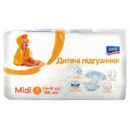 Подгузники детские Aro Midi 3 размер 4-9кг 56шт Image - 1