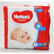 Подгузники Huggies Classic 2 размер для детей 3-6кг 88шт Image - 2