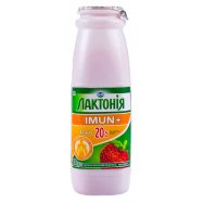 Напиток Лактонія Imun+ Клубника кисломолочный 1.5% 100г Image - 1