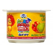 Йогурт Локо Моко с яблоком и грушей 1.5% 115г Image - 1