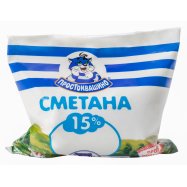 Сметана Простоквашино 15% 350г Image - 1