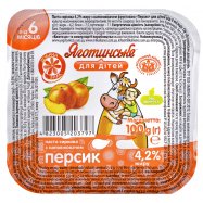 Паста творожная Яготинське для дітей персик 4,2% 100г Image - 1