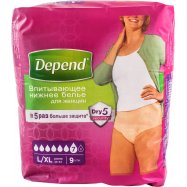 Впитывающее нижнее белье Depend трусы-подгуз взрос жен 9шт Image - 3