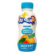 Йогурт Агуша персик для детей от 8 месяцев 2,7% 200г Image - 1