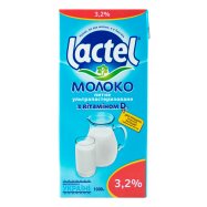 Молоко Lactel с витамином D3 питьевое ультрапаст 3,2% 1000г Image - 1