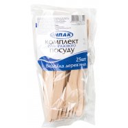 Вилка Інпак деревянная 25шт Image - 1