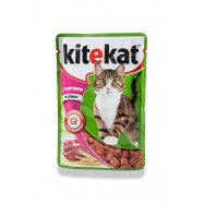 Корм Kitekat для взрослых котов телятина в соусе пауч 100г Image - 1