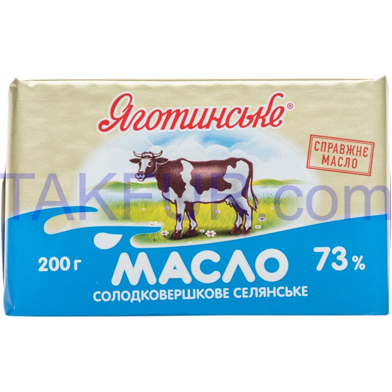 Масло Яготинське сладкосливочное крестьянское 73% 200г купить онлайн с ...