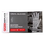 Перчатки Pro Service Professional Виниловые размер М 100шт Image - 1