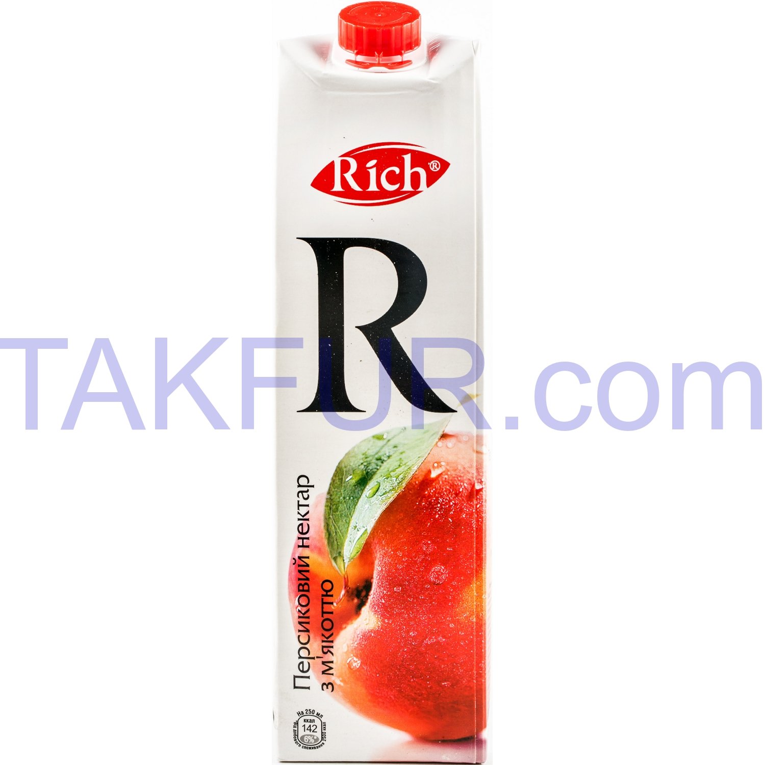 Нектар Rich персиковый с мякотью 1л купить онлайн с доставкой в офис ...