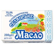 Масло Молокія Крестьянское сладкосливочное 72,5% 200г Image - 1