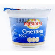 Сметана President 15% 200г Image - 3