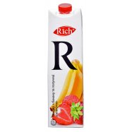 Нектар Rich с банана и клубники с мякотью 1л Image - 1