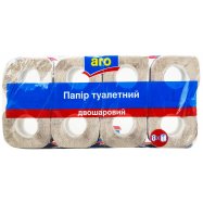 Бумага туалетная Aro серая двухслойная 8шт Image - 1