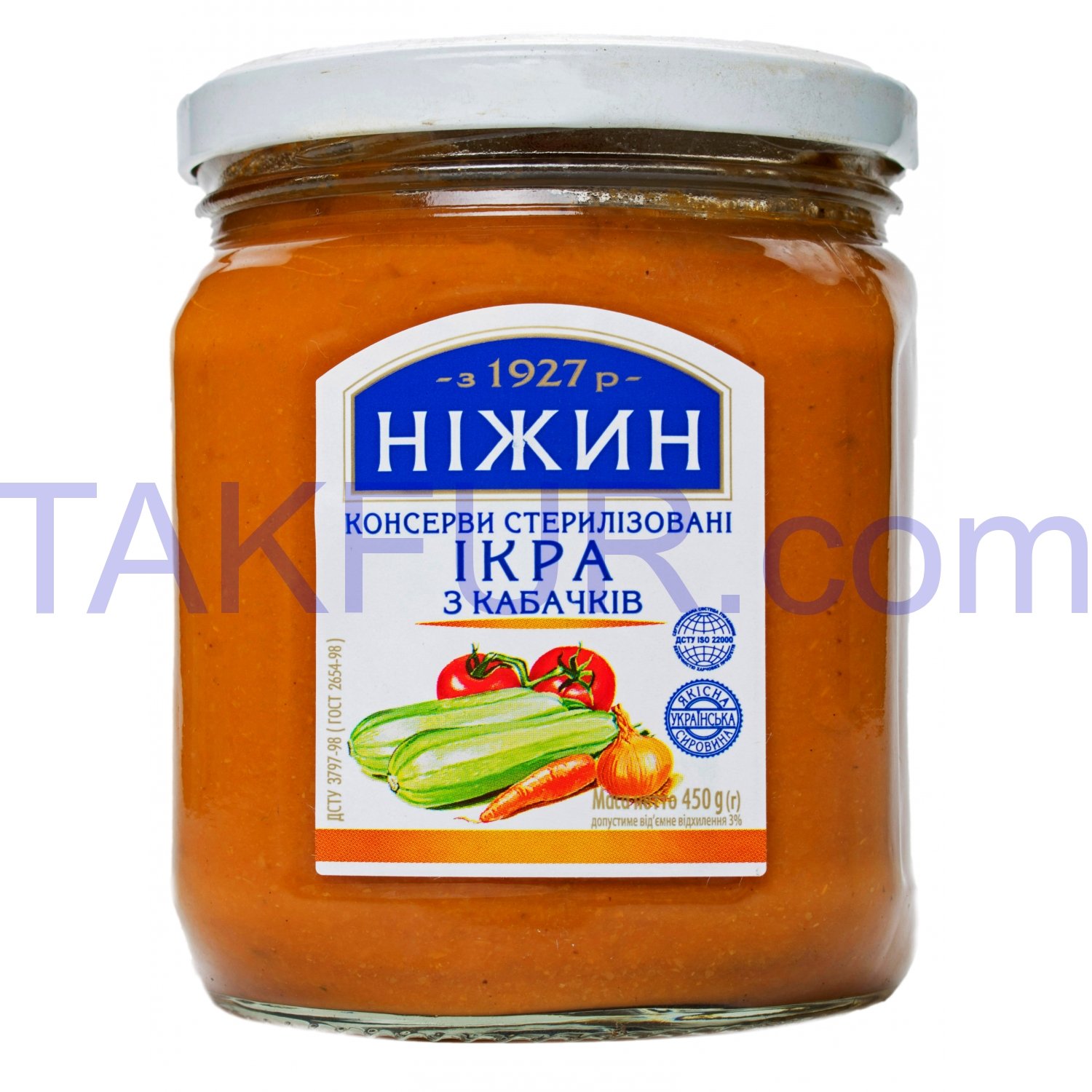 Икра кабачковая Ніжин консервированная стерилизирован 450г купить ...