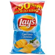 Чипсы Lay`s картофельные со вкусом сметаны и зелени 200г Image - 1