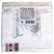 Пакет Вышиванка типа майка белого цвета 32*55см 50шт Image - 2