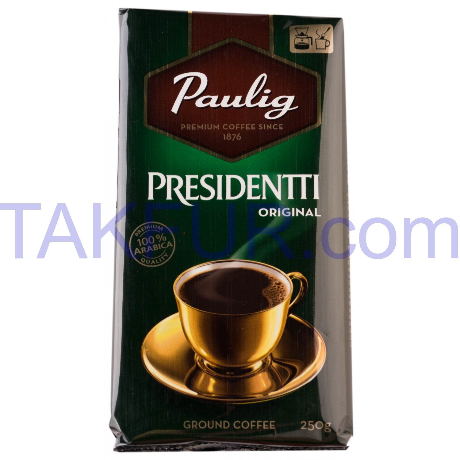 Кофе Paulig Presidentti молотый 250г купить онлайн с доставкой в офис ...