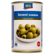 Оливки Aro зеленые без косточки 300г Image - 1