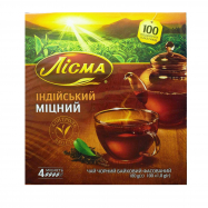 Чай Лісма индийский крепкий черный мелкий 1,8г*100шт 180г Image - 1